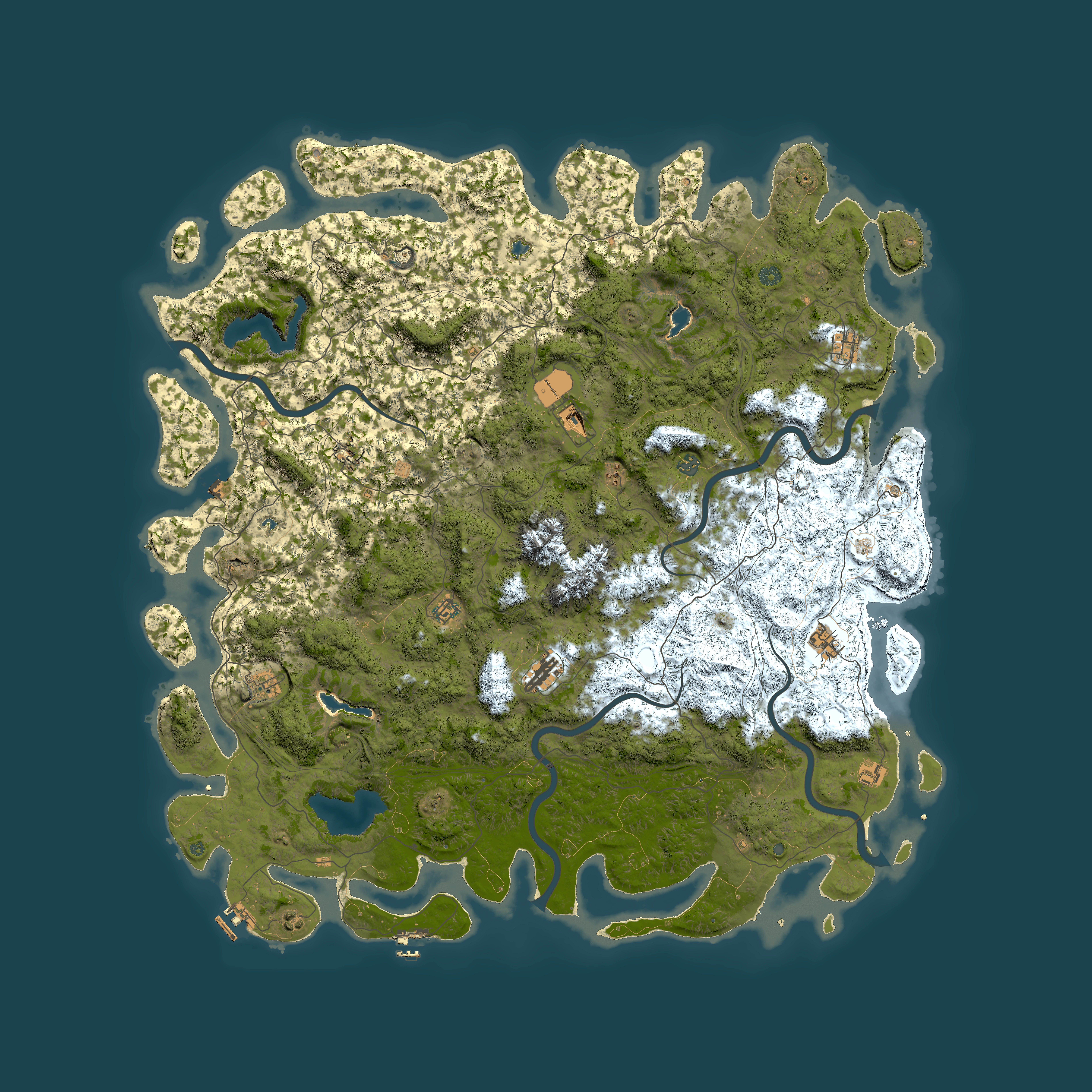 Full top-down render of Rust map seed 1322469825, 6000x6000m