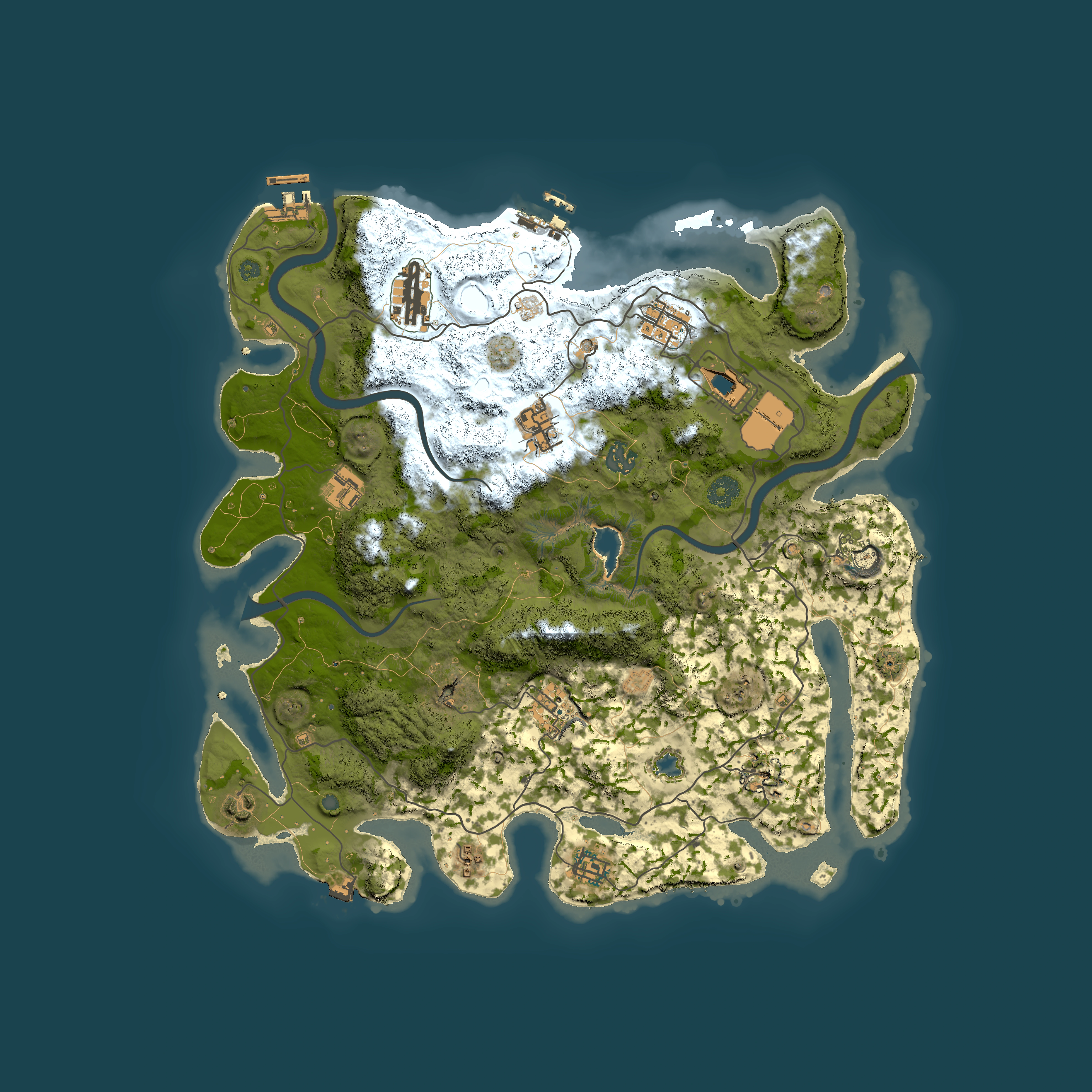 Full top-down render of Rust map seed 1259679311, 4000x4000m