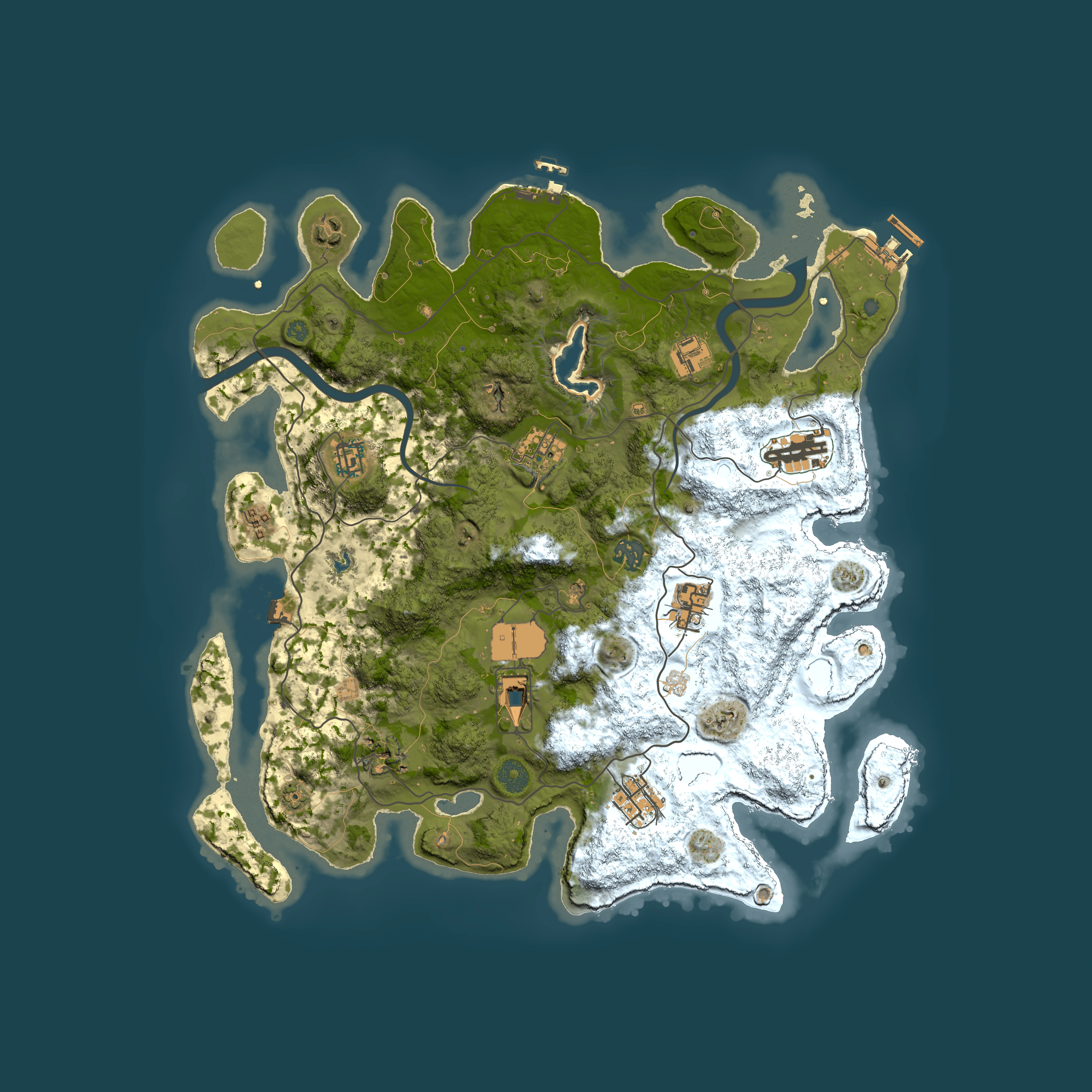 Full top-down render of Rust map seed 538659674, 4000x4000m