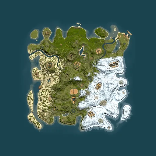 Rust map seed 538659674, 4000x4000m top-down preview