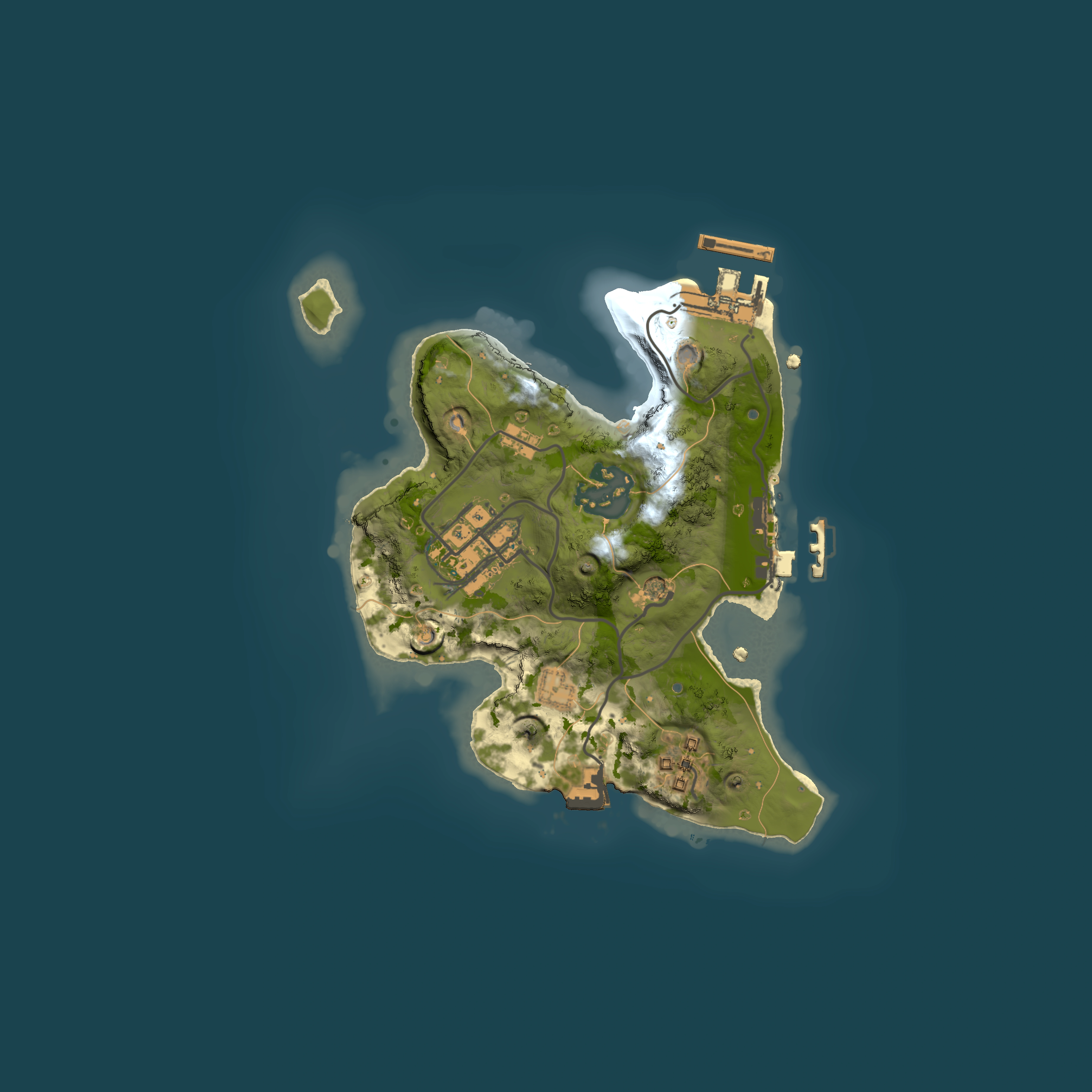 Full top-down render of Rust map seed 1046899182, 2000x2000m