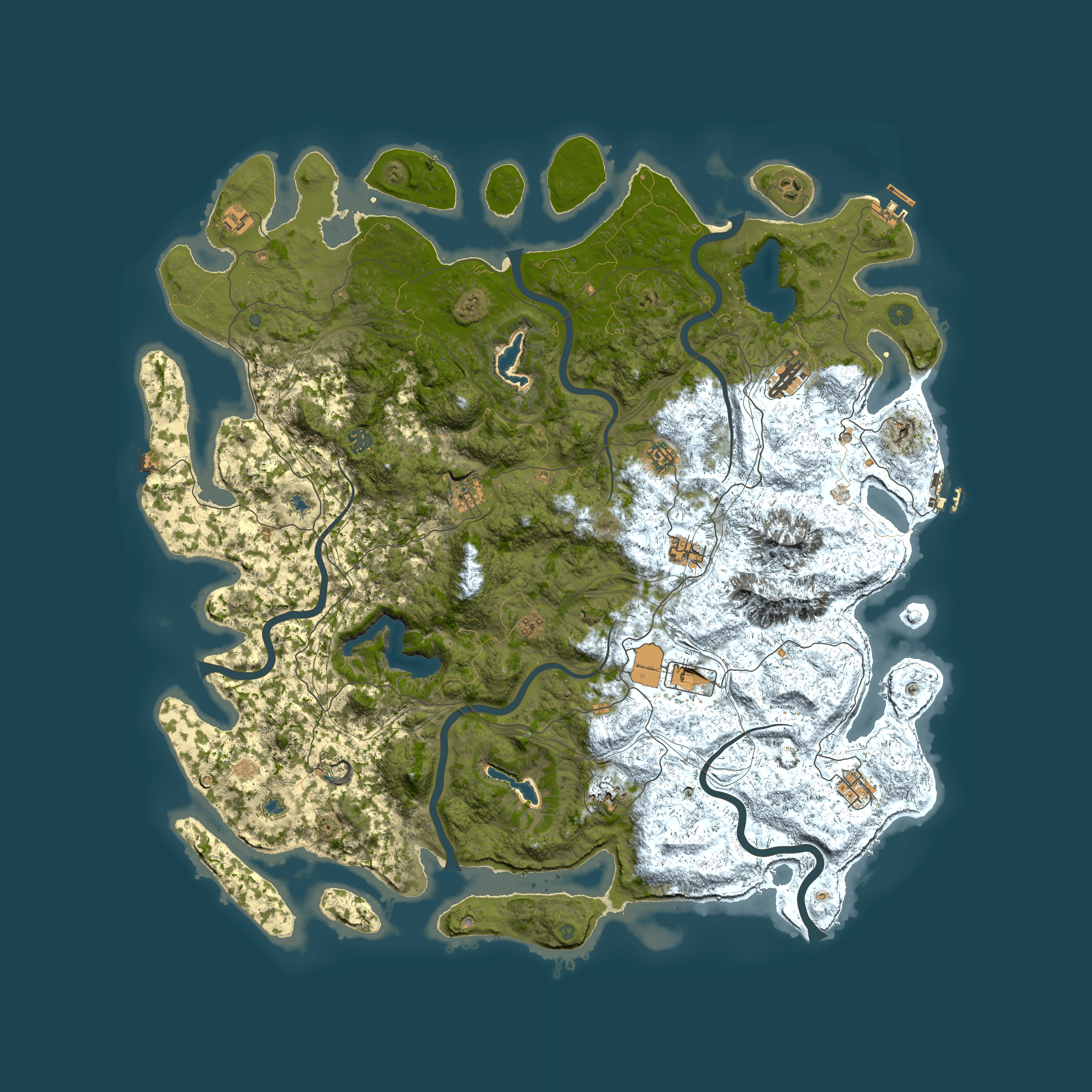 Full top-down render of Rust map seed 1544222313, 5500x5500m
