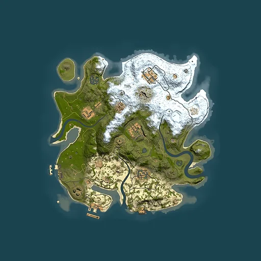Rust map seed 1811414444, 3000x3000m top-down preview