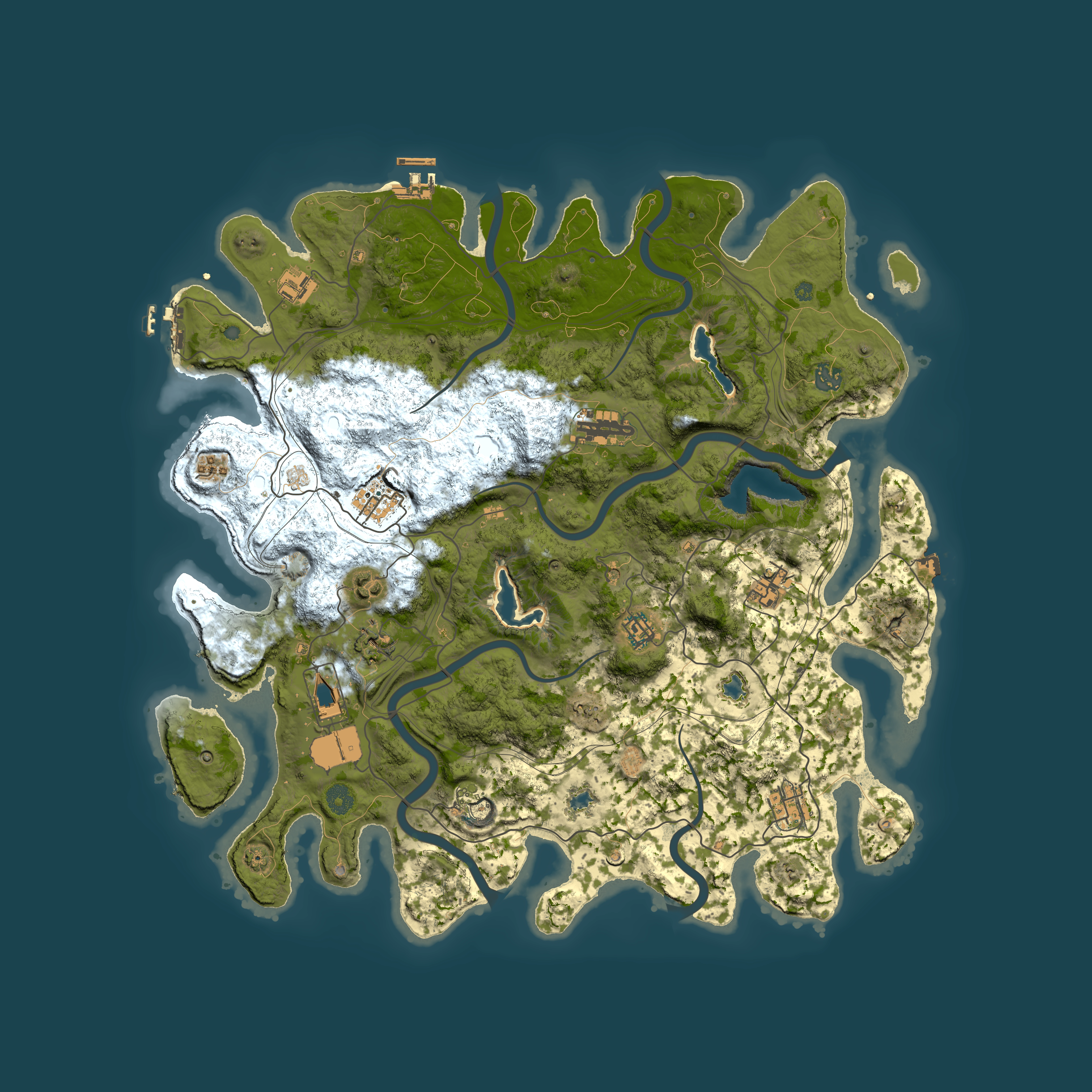 Full top-down render of Rust map seed 35741314, 4500x4500m