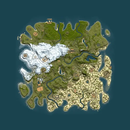 Rust map seed 35741314, 4500x4500m top-down preview