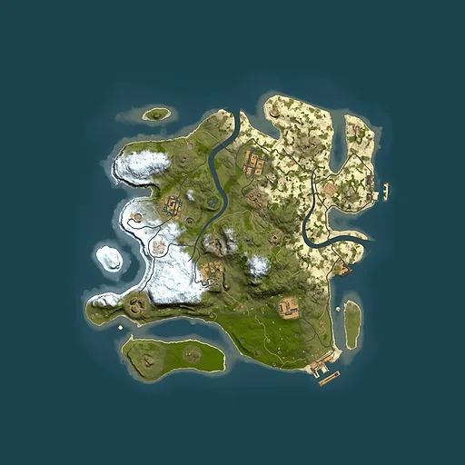 Rust map seed 432357800, 3000x3000m top-down preview