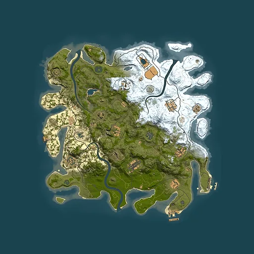 Rust map seed 889111055, 4000x4000m top-down preview