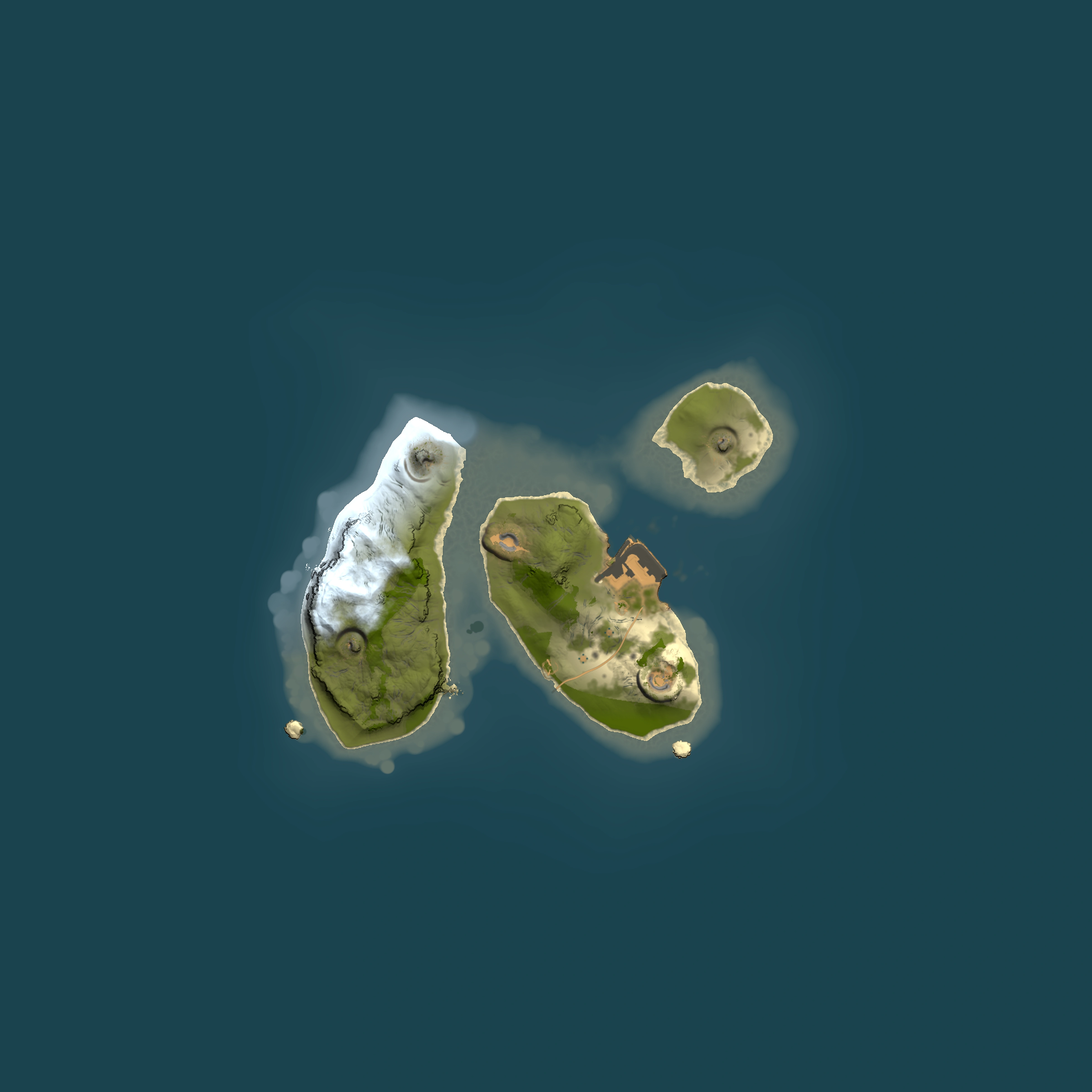 Full top-down render of Rust map seed 1300840307, 1500x1500m