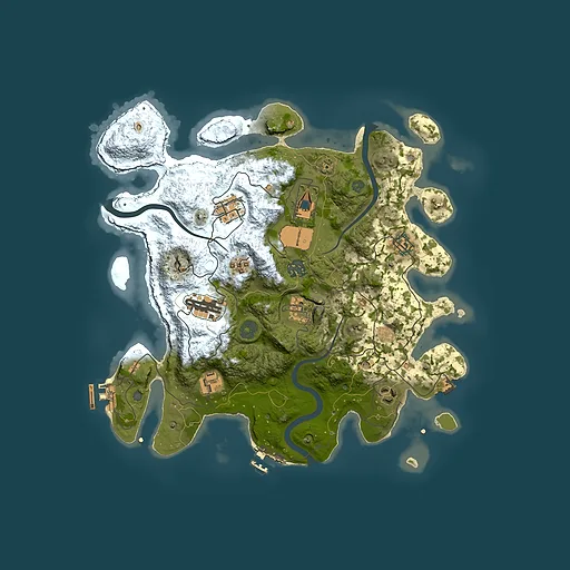 Rust map seed 891515585, 3500x3500m top-down preview
