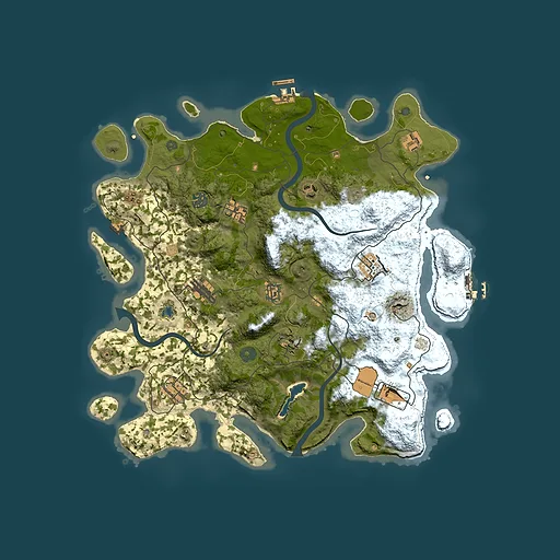 Rust map seed 394498477, 4000x4000m top-down preview