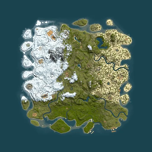 Rust map seed 1906260152, 5500x5500m top-down preview