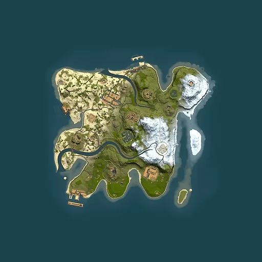 Rust map seed 439912277, 2500x2500m top-down preview
