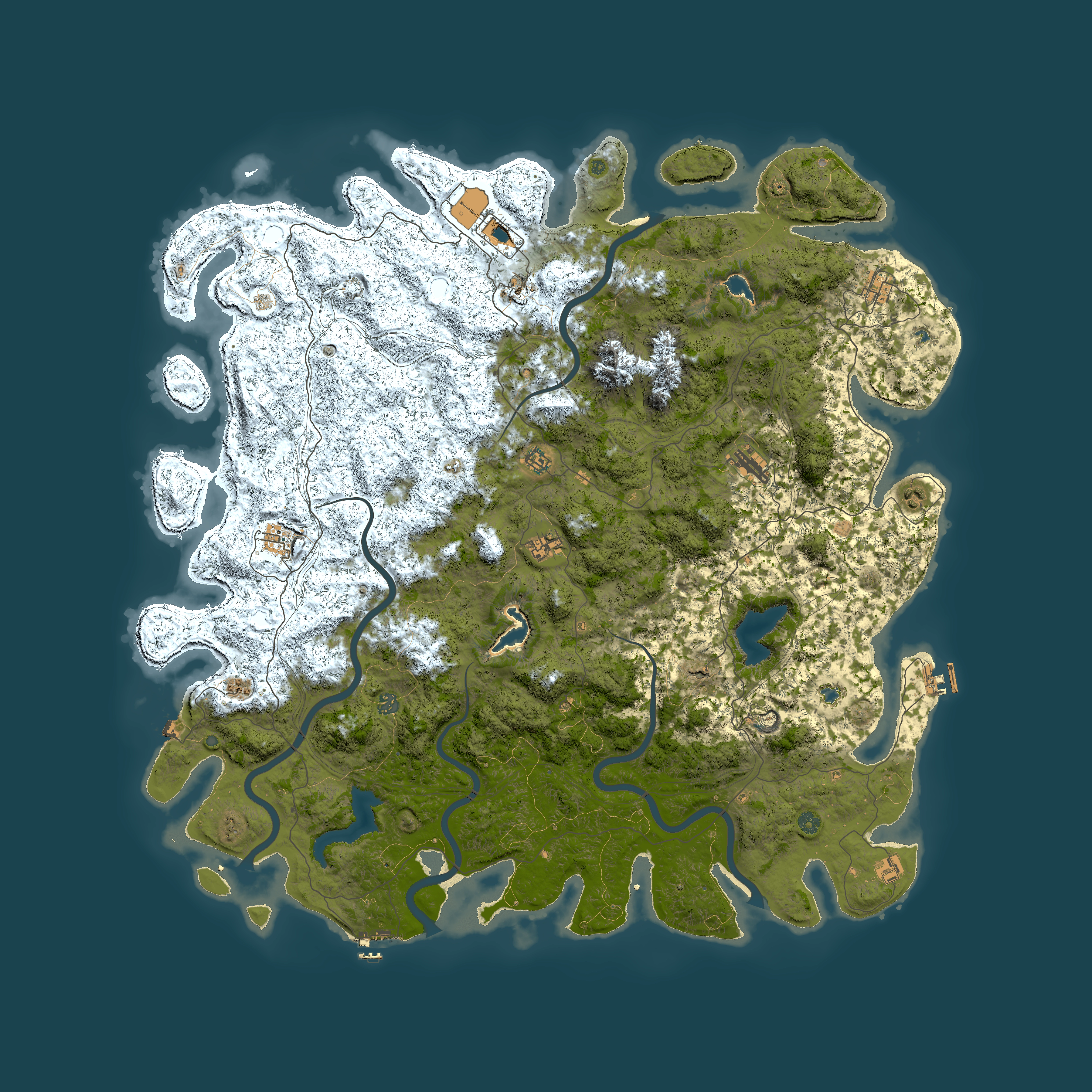 Full top-down render of Rust map seed 1191650710, 6000x6000m