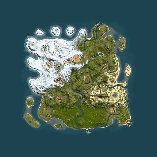 Rust map seed 1288959463, 4000x4000m top-down preview