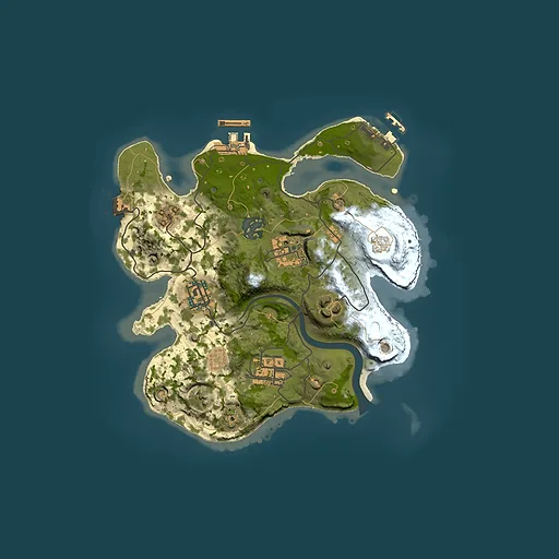 Rust map seed 1564422439, 2500x2500m top-down preview