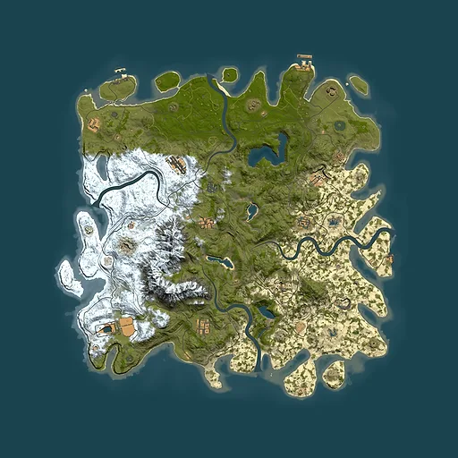 Rust map seed 1092240289, 5000x5000m top-down preview
