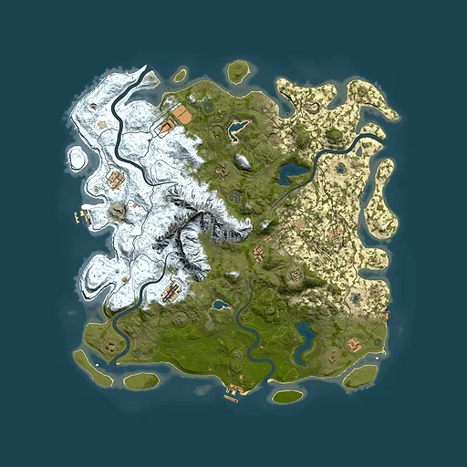 Rust map seed 1230806594, 5000x5000m top-down preview