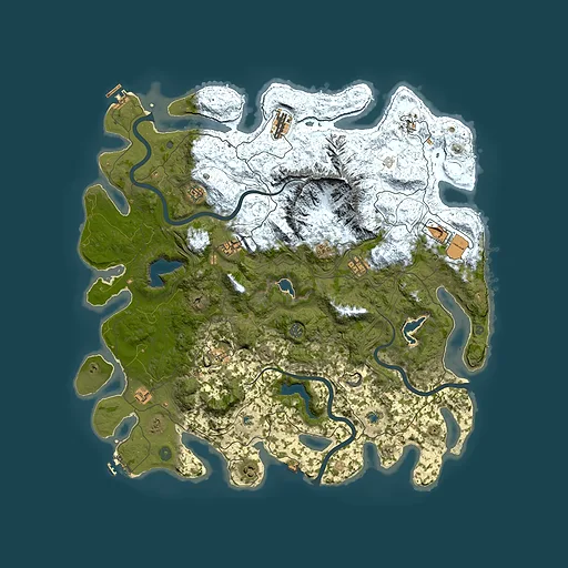 Rust map seed 1294139097, 5000x5000m top-down preview