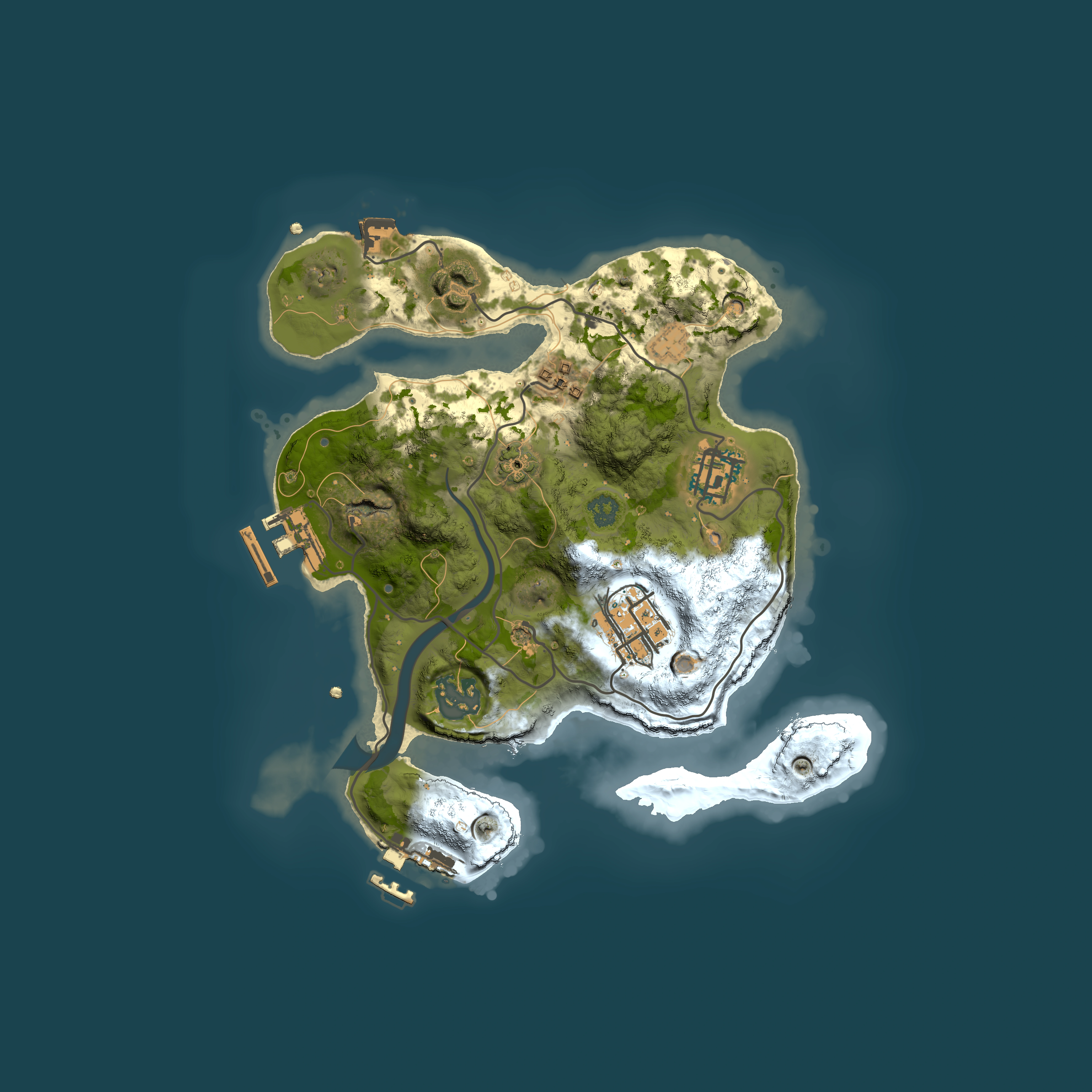 Full top-down render of Rust map seed 228241233, 2500x2500m