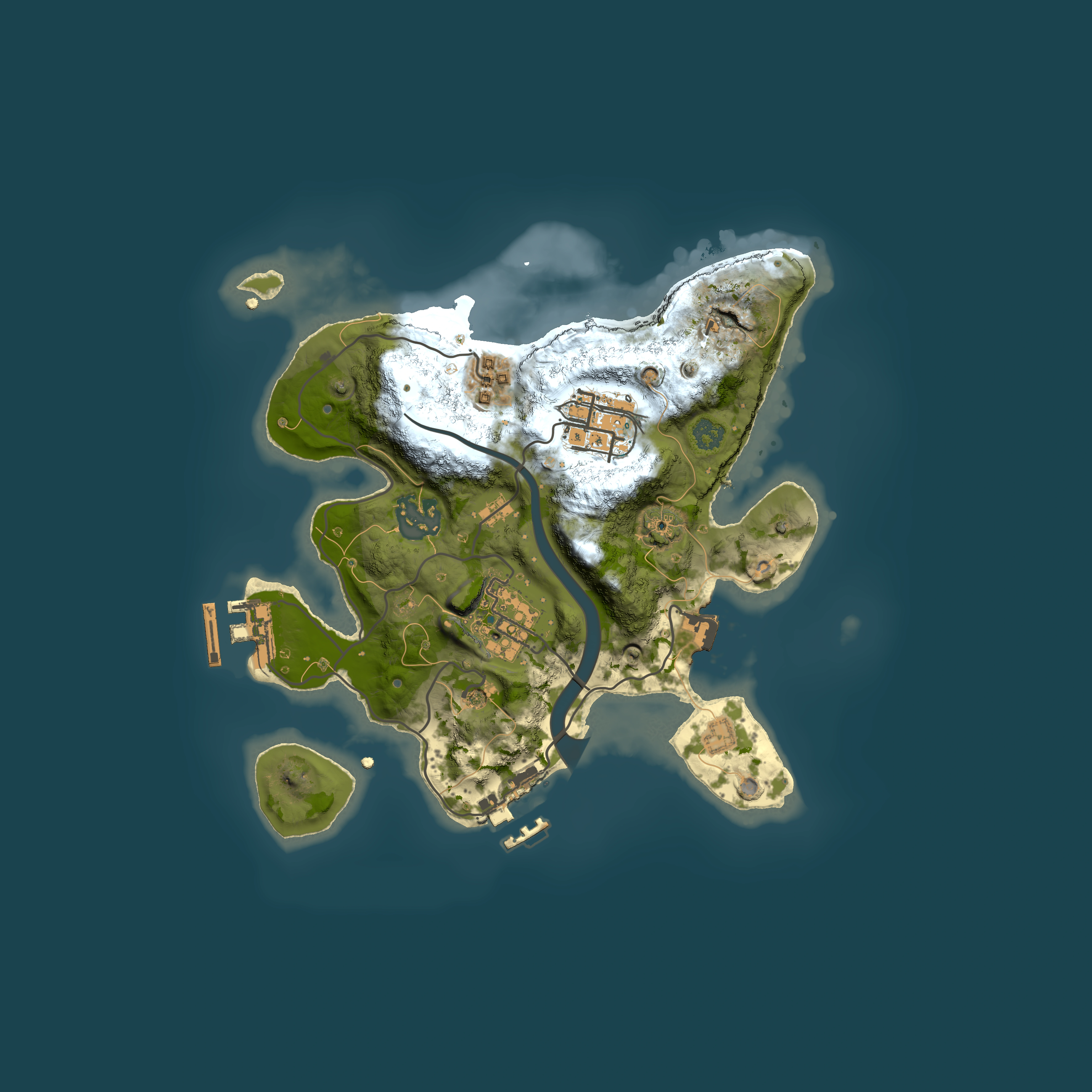 Full top-down render of Rust map seed 368934753, 2500x2500m