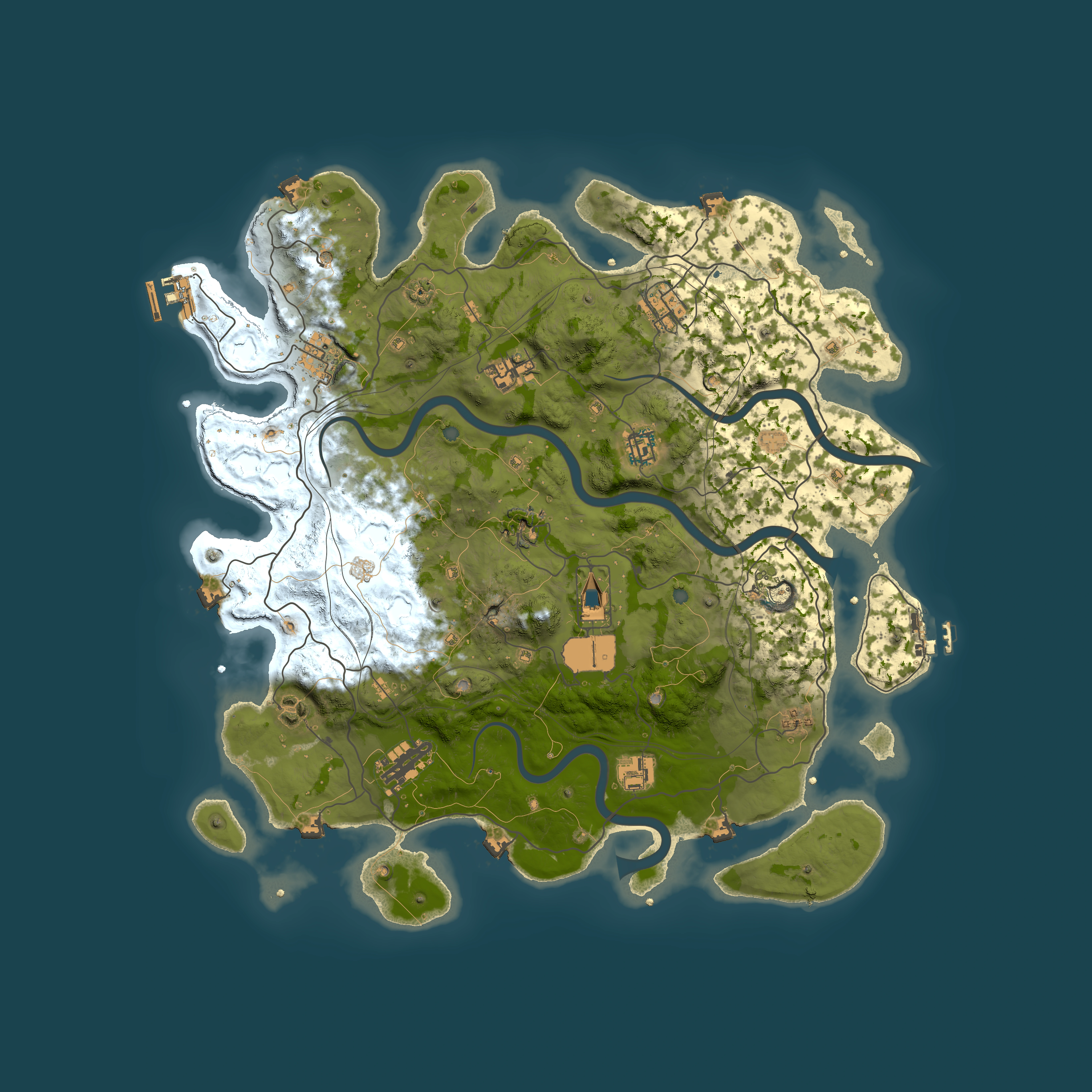 Full top-down render of Rust map seed 42999300, 4199x4199m