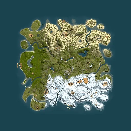 Rust map seed 355196177, 4500x4500m top-down preview