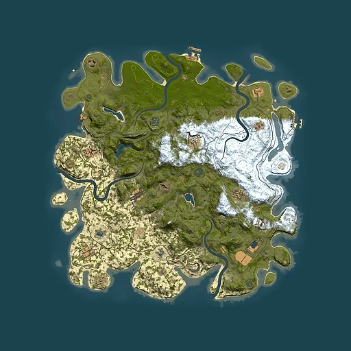 Rust map seed 170311817, 4500x4500m top-down preview