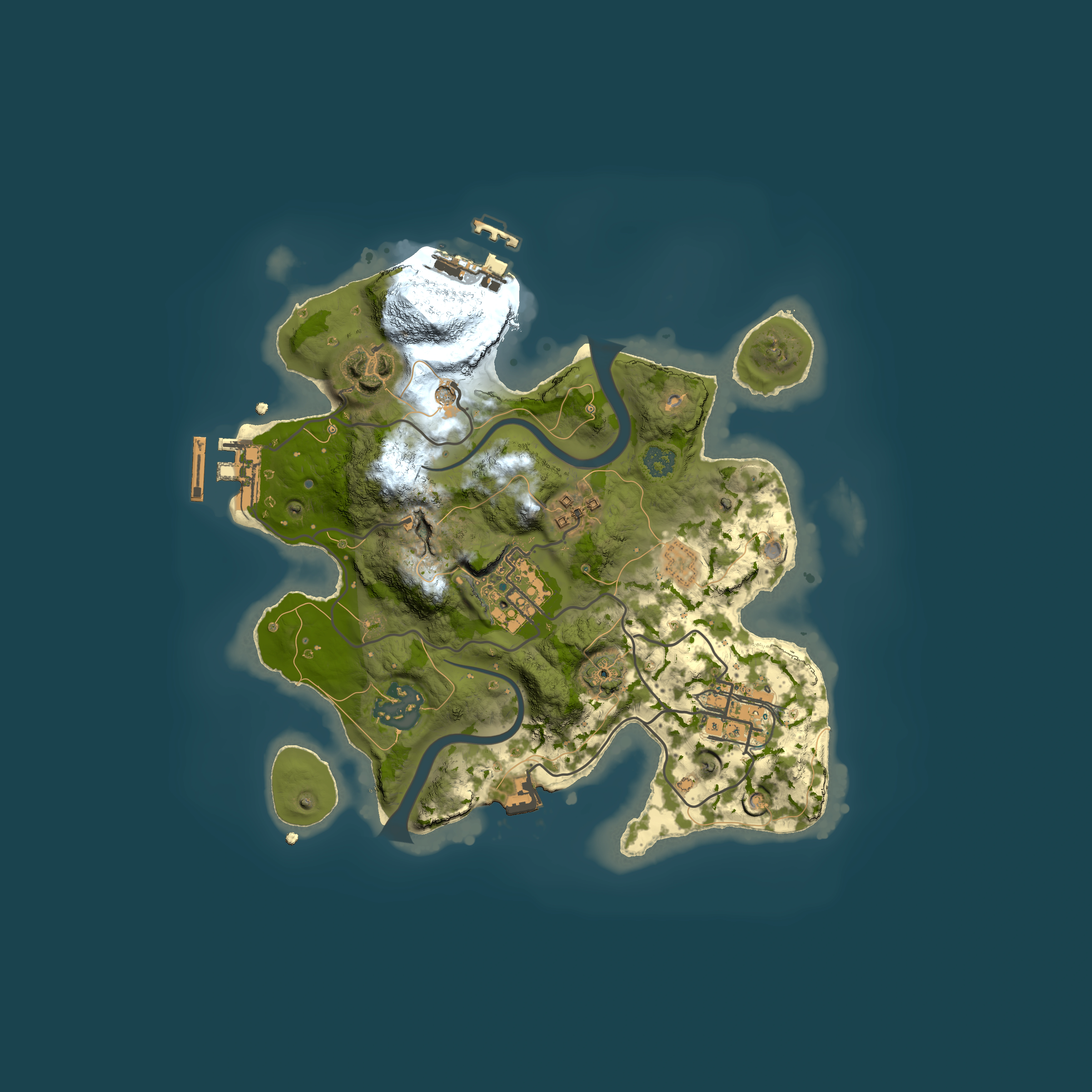 Full top-down render of Rust map seed 739015646, 2500x2500m