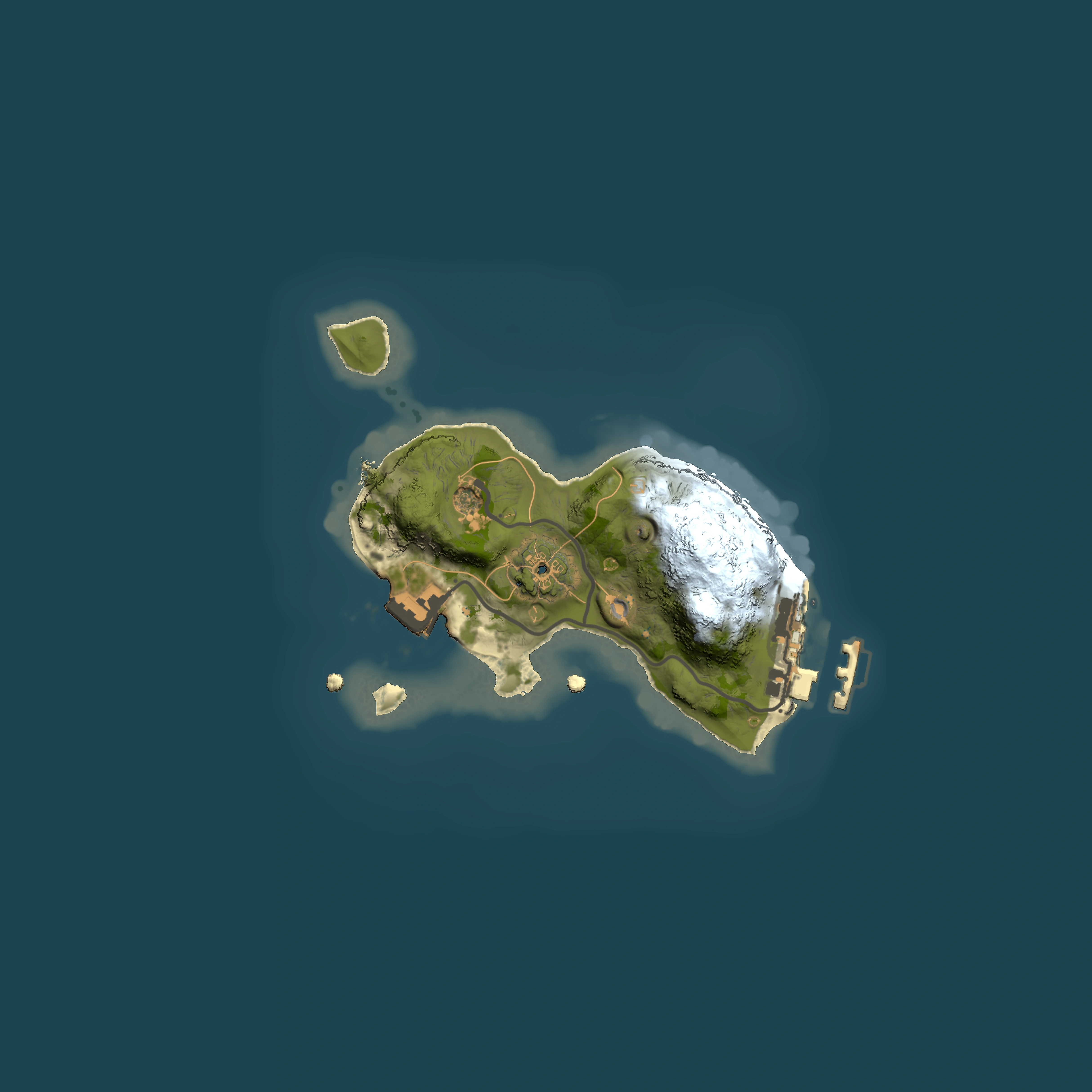 Full top-down render of Rust map seed 1419954735, 1500x1500m