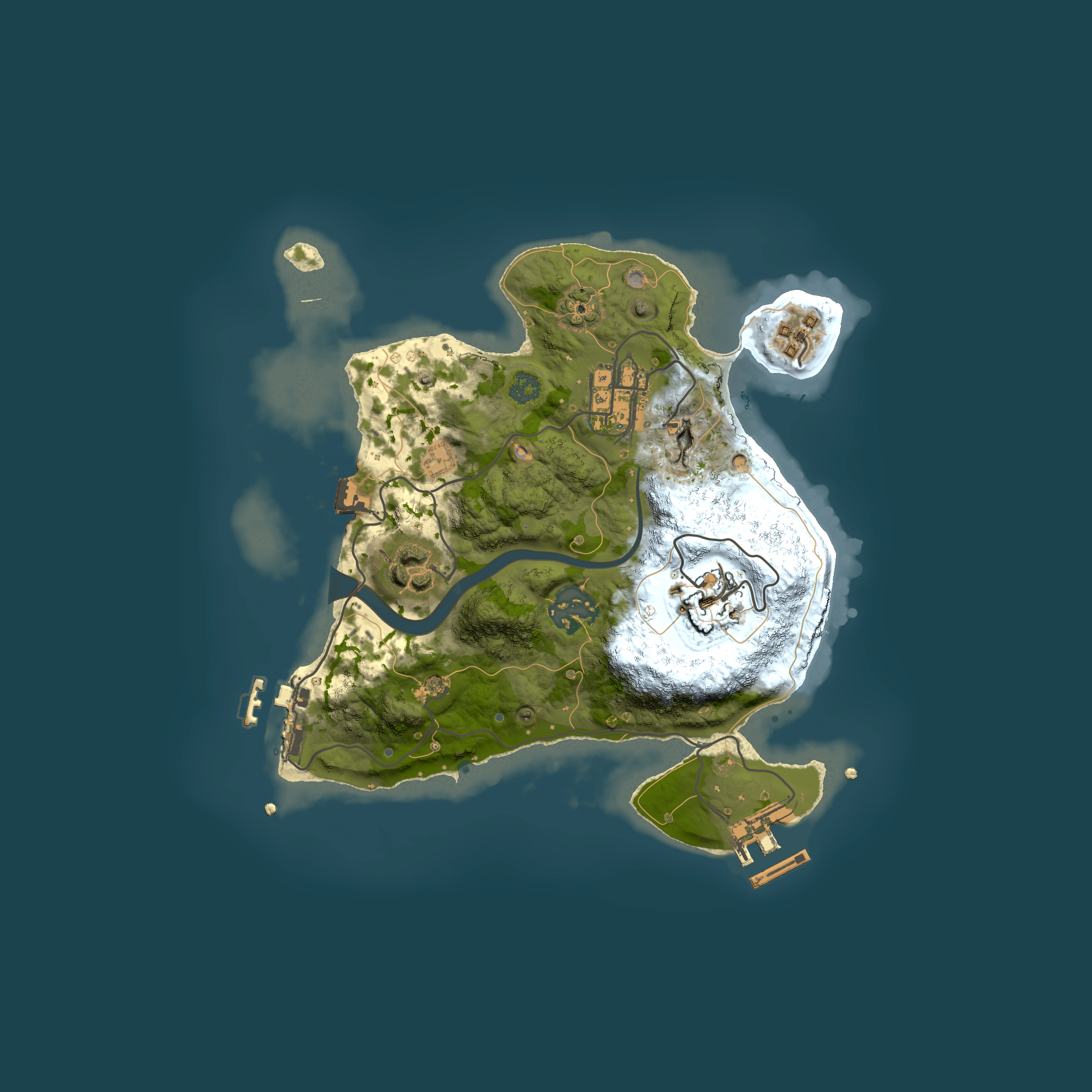 Full top-down render of Rust map seed 1932988803, 2500x2500m