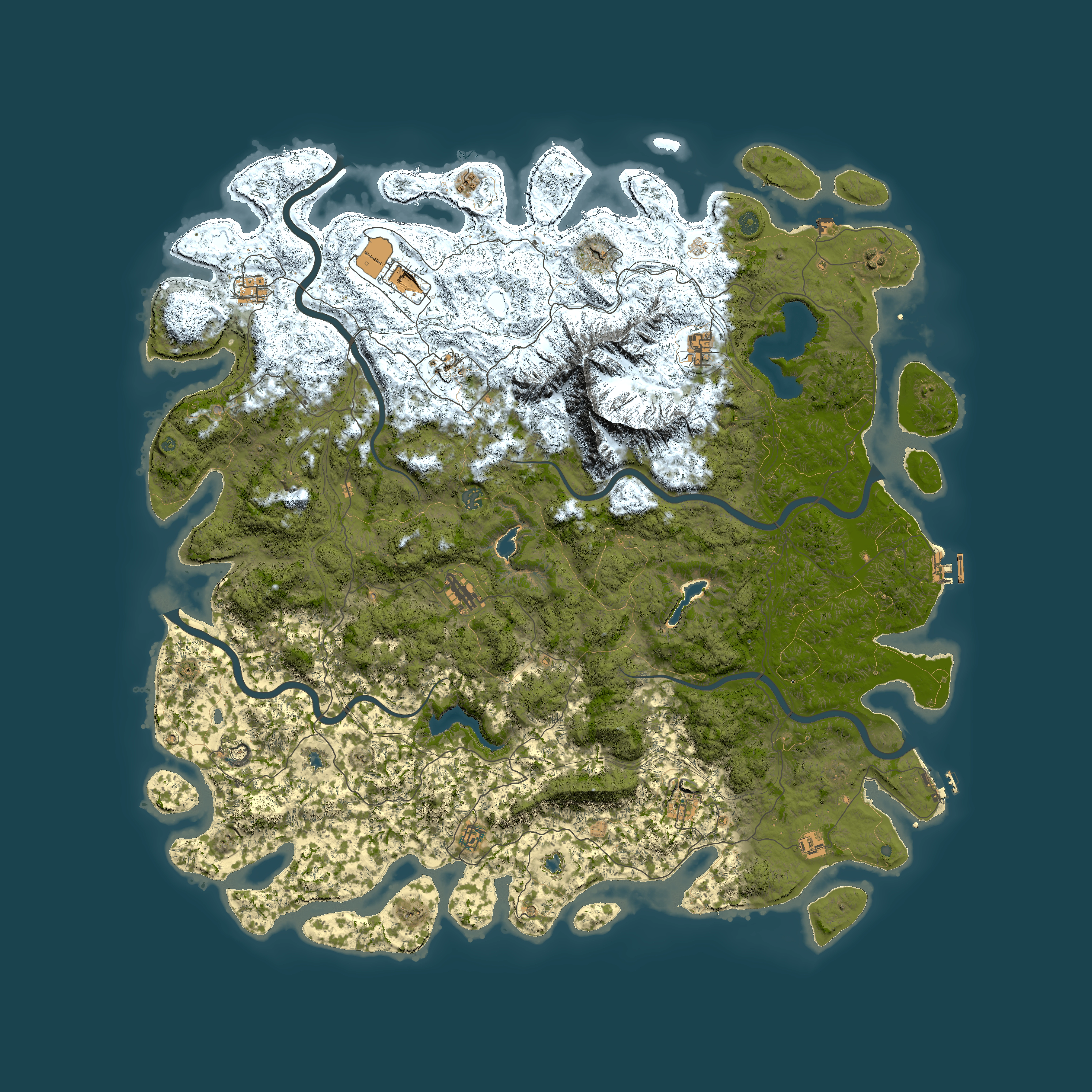 Full top-down render of Rust map seed 994562316, 6000x6000m