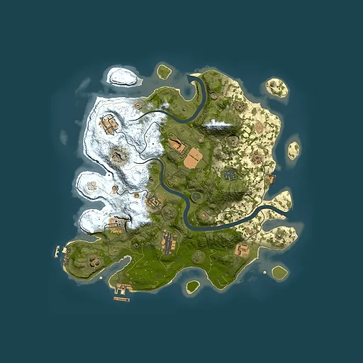 Rust map seed 2129049833, 3500x3500m top-down preview