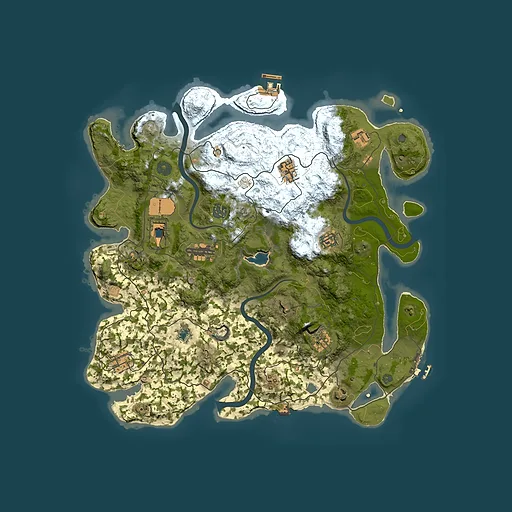 Rust map seed 2038827353, 4000x4000m top-down preview