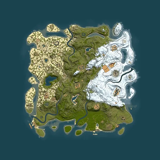 Rust map seed 629569449, 4500x4500m top-down preview