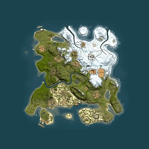 Rust map seed 432970284, 3500x3500m top-down preview