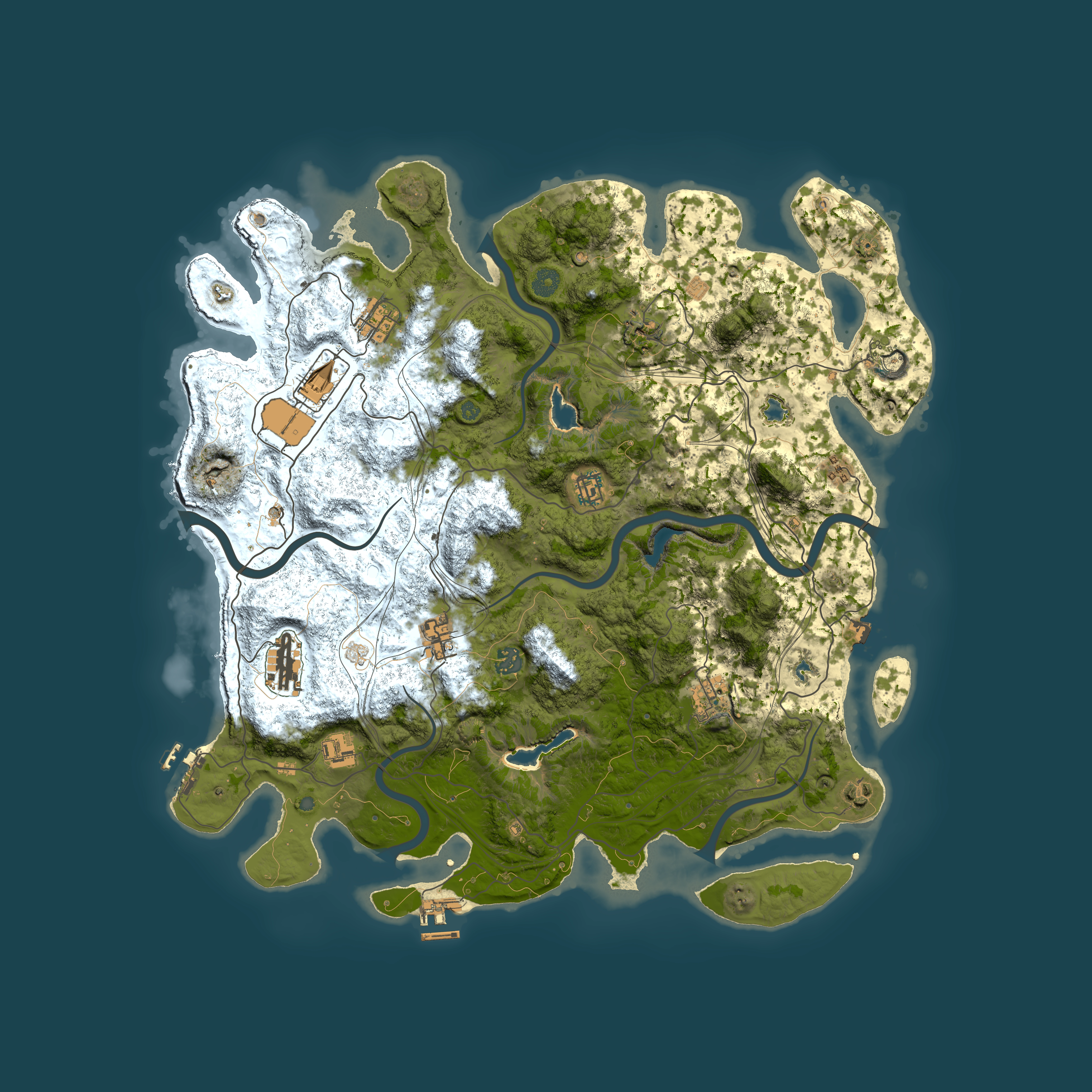 Full top-down render of Rust map seed 98913038, 4500x4500m