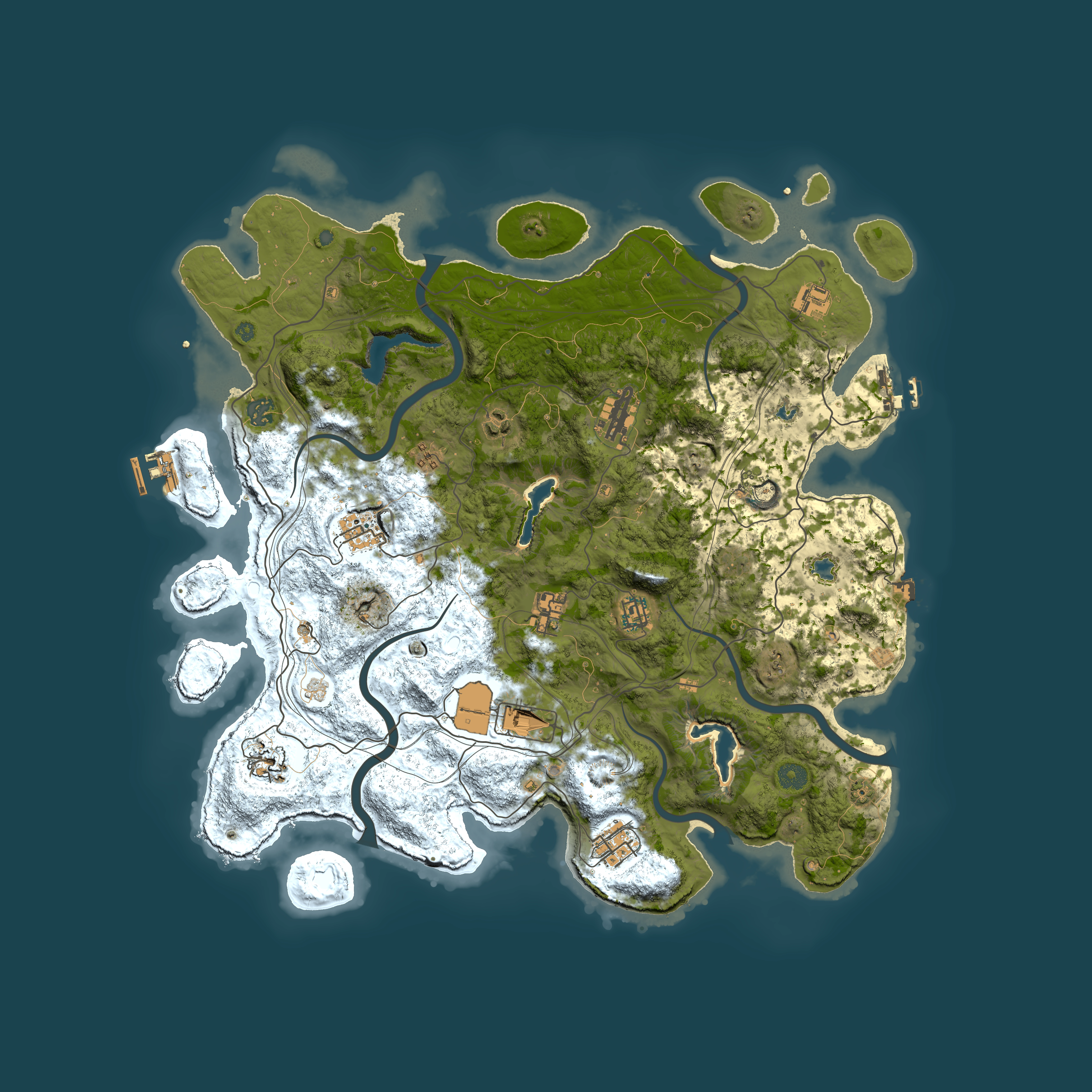 Full top-down render of Rust map seed 280094559, 4500x4500m