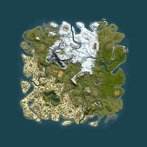 Rust map seed 1563428073, 5000x5000m top-down preview