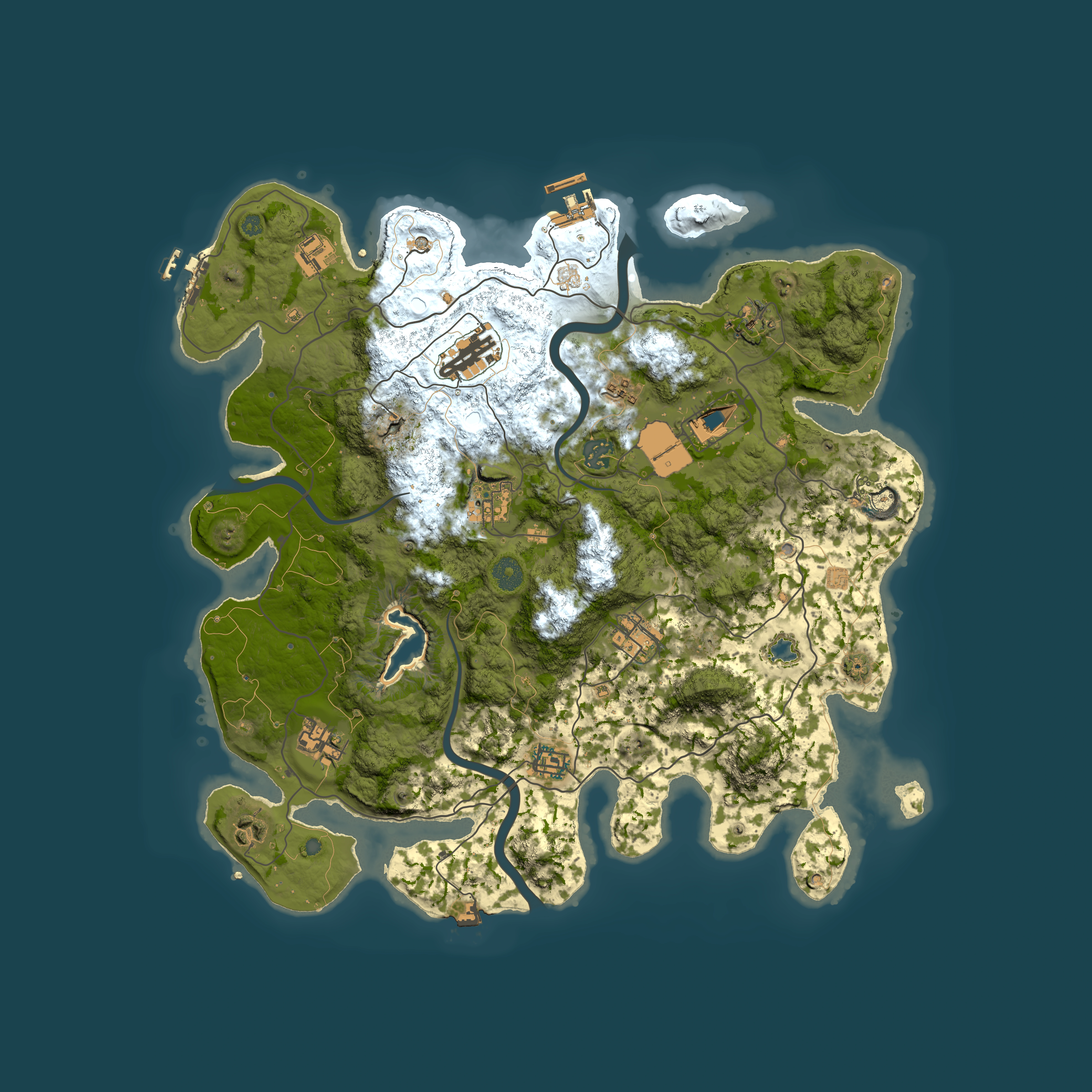 Full top-down render of Rust map seed 530403011, 4000x4000m