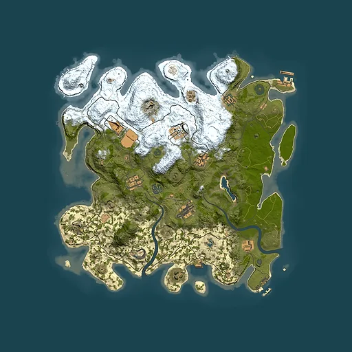 Rust map seed 1234, 4000x4000m top-down preview