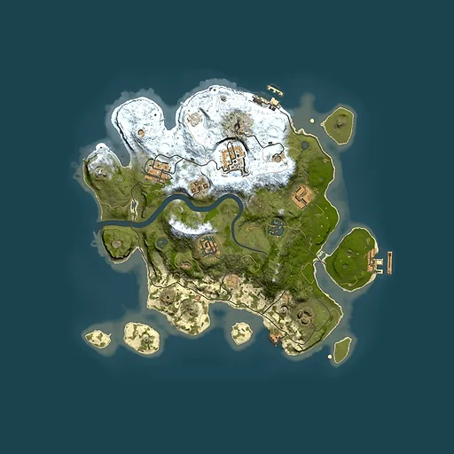 Rust map seed 878862491, 3000x3000m top-down preview