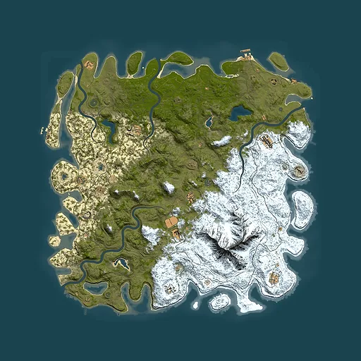 Rust map seed 257771980, 6000x6000m top-down preview