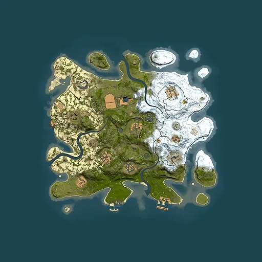 Rust map seed 530059985, 3500x3500m top-down preview
