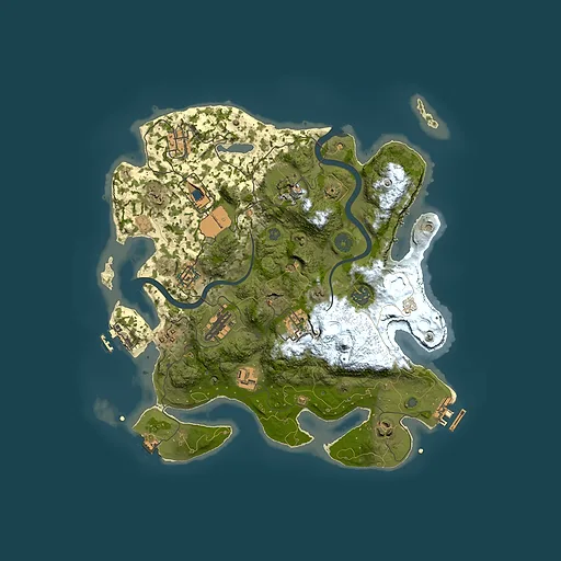 Rust map seed 2039654435, 3500x3500m top-down preview