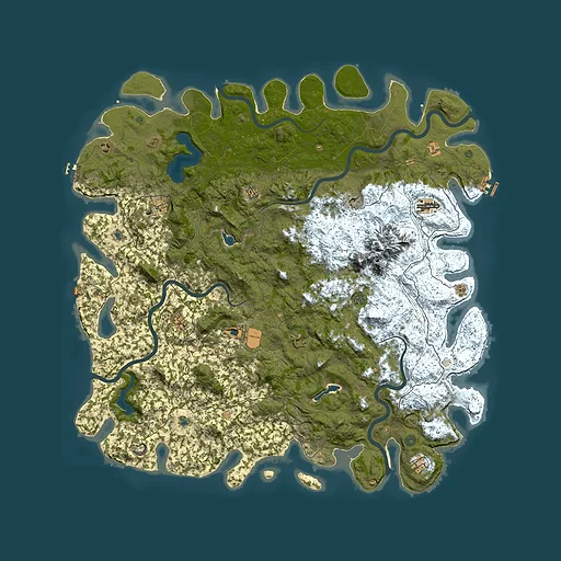 Rust map seed 484701424, 6000x6000m top-down preview