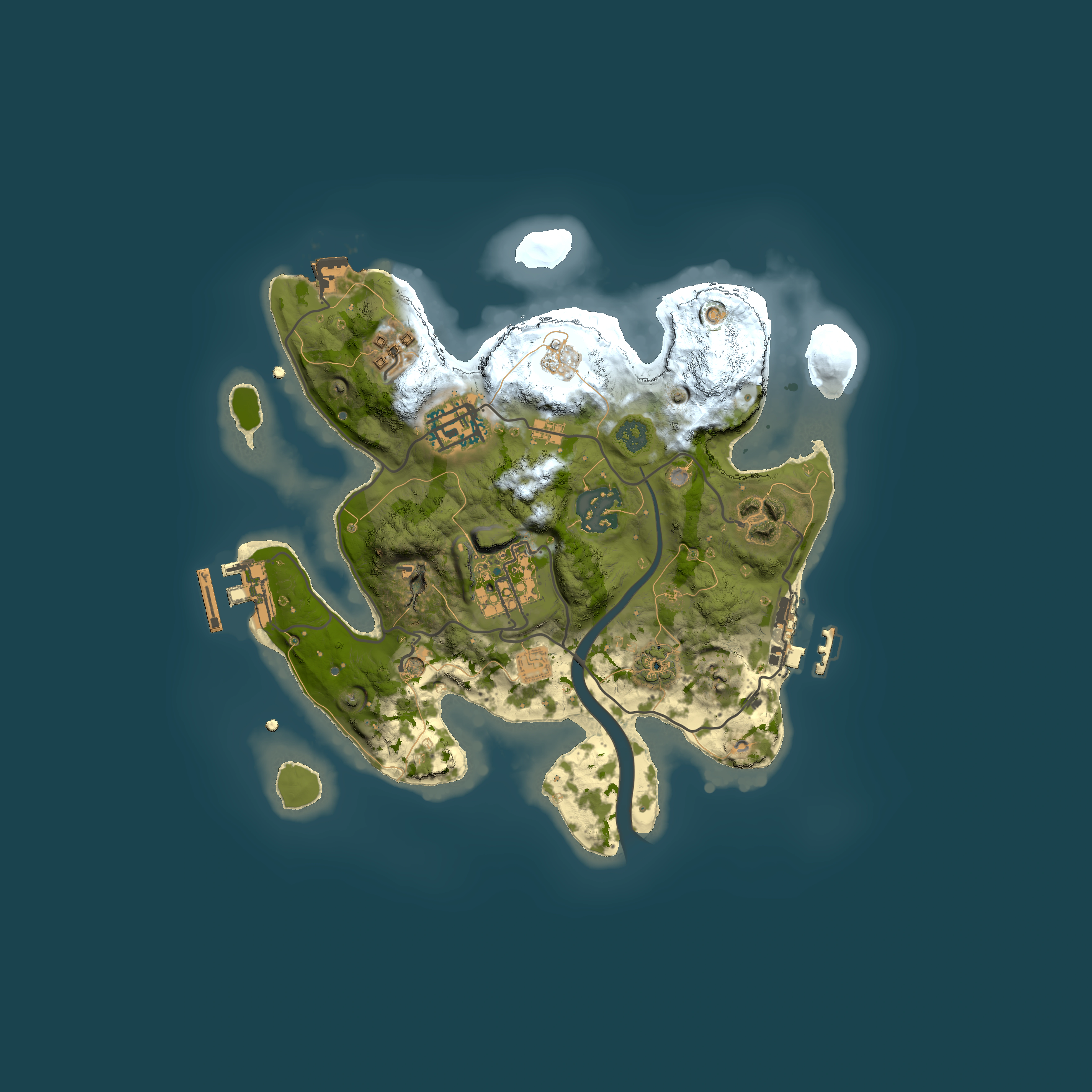 Full top-down render of Rust map seed 283413895, 2500x2500m