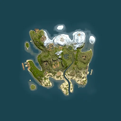 Rust map seed 283413895, 2500x2500m top-down preview