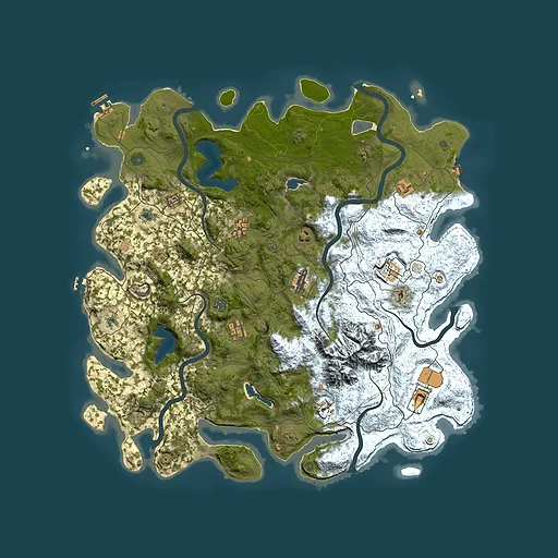 Rust map seed 1997781025, 5000x5000m top-down preview