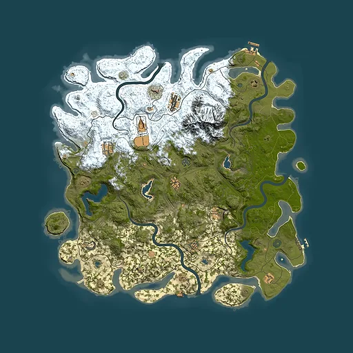 Rust map seed 1023890227, 5000x5000m top-down preview