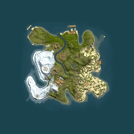 Rust map seed 348833261, 2500x2500m top-down preview